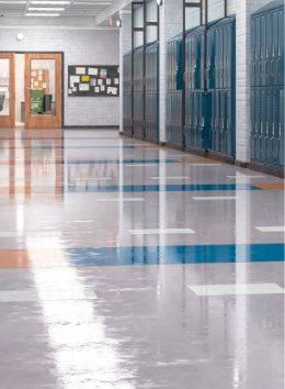 Shiny Floor of School