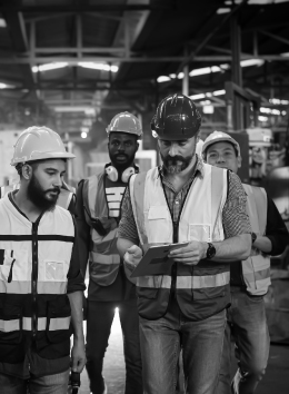 Workers Engaged in a Conversation